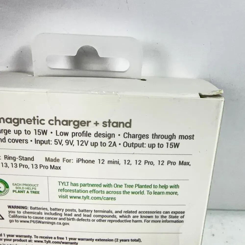 TYLT Ring-Stand 15W Magnetic Charger Stand for iPhone & AirPods NIB